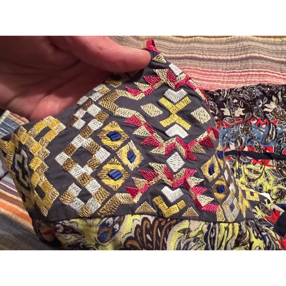 Anthroplogie Cosima One September Colorful Print Sleeveless Sundress Boho Casual - Picture 5 of 5